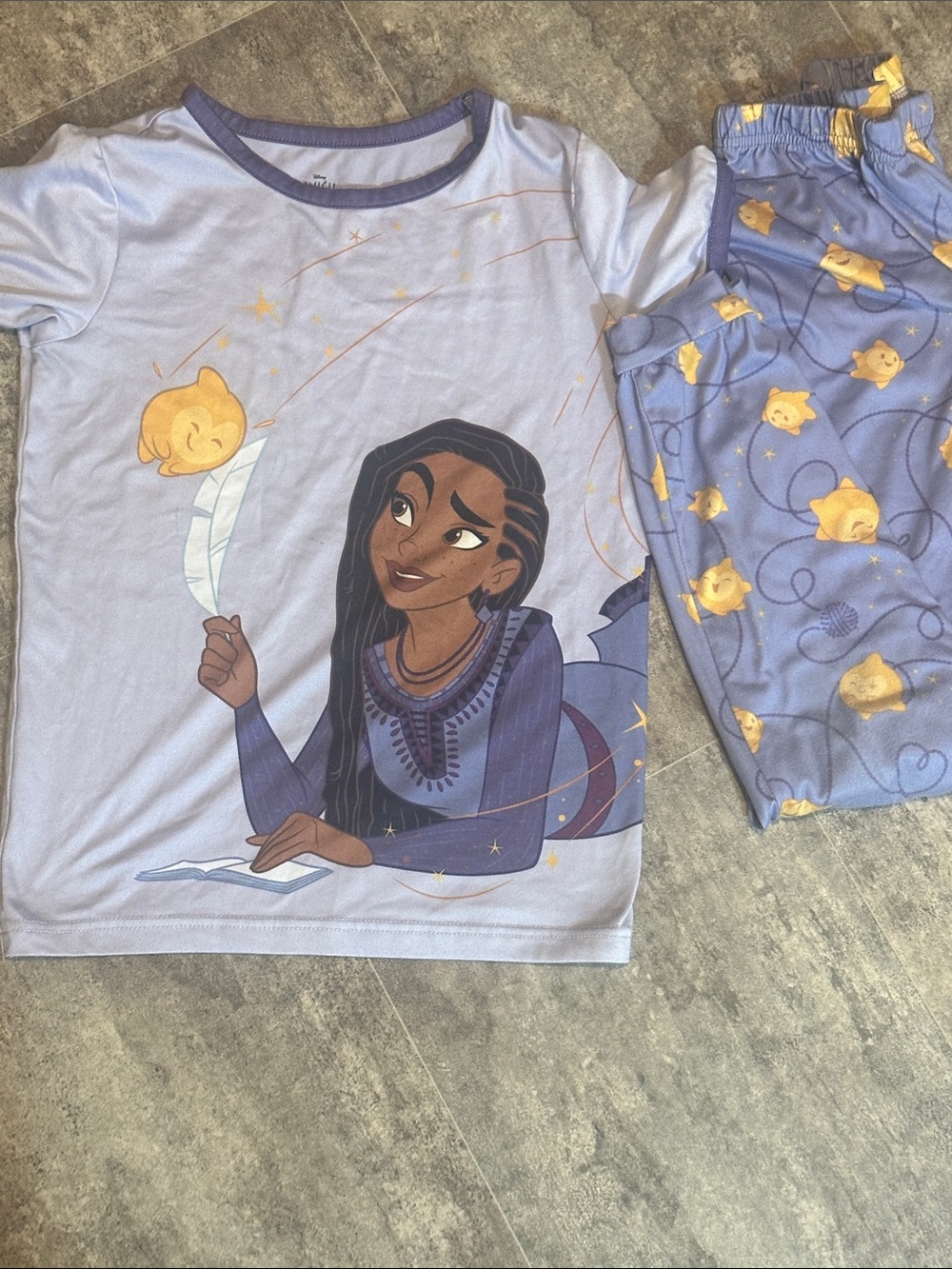 Disney Lavender and Gold Girls' Character Pajama Set